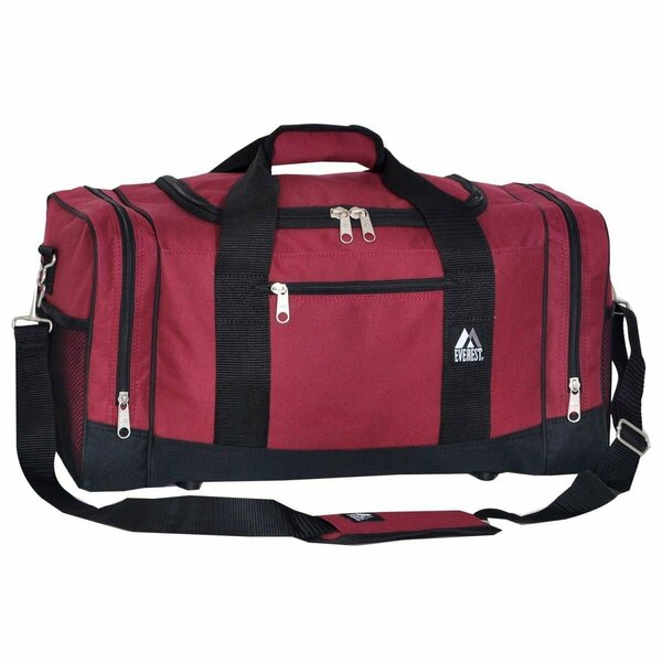 Better Than A Brand Crossover Duffel Bag - Burgundy & Black BE3496978